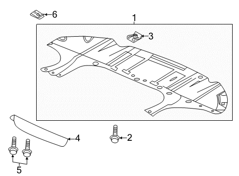 2018 GMC Terrain Splash Shields Diagram