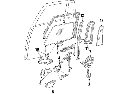 1984 Pontiac Parisienne Outer Panel, Passenger Side Diagram for 10124292