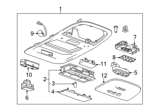 2013 Chevy Volt Overhead Console Diagram