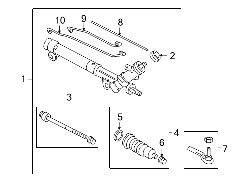 2009 Saturn Sky Steering Gear & Linkage Diagram