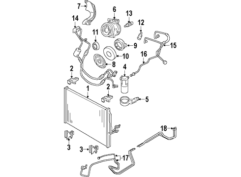 1997 Oldsmobile Silhouette A/C Hose Diagram for 19213712