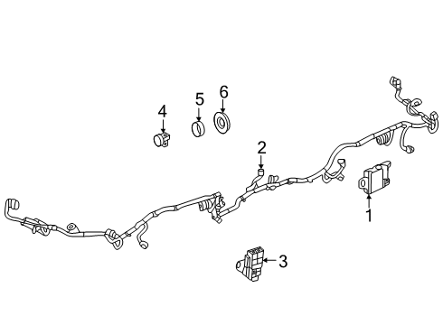 2024 GMC Sierra EV Electrical Components - Rear Bumper Diagram