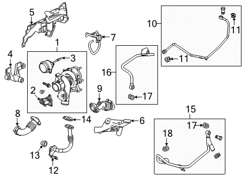 2010 Cadillac SRX Water Pipe Gasket Diagram for 12626102