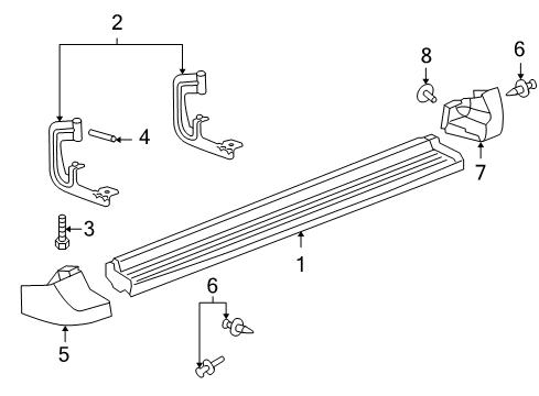 2005 Cadillac Escalade ESV Rear Extension, Passenger Side Diagram for 12335992