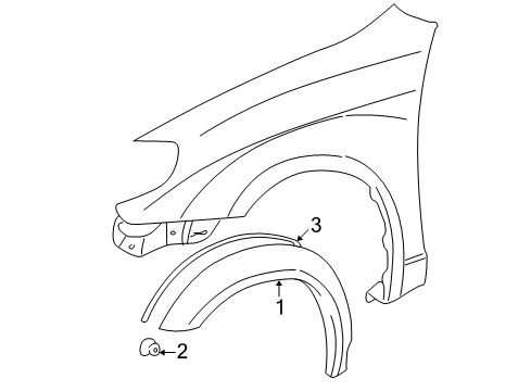 2006 Pontiac Vibe Exterior Trim - Fender Diagram
