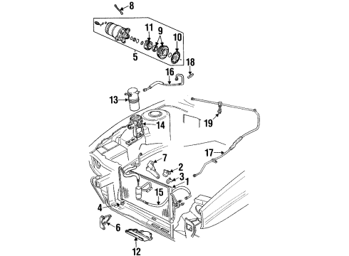 1992 Cadillac Eldorado A/C Hoses Diagram for 3540655