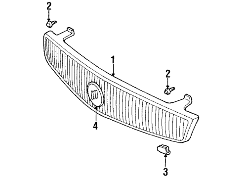 1996 Buick Skylark Grille & Components Diagram