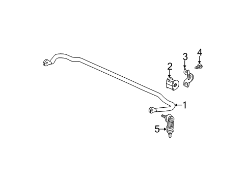 2006 Chevy Equinox Stabilizer Bar & Components Diagram 5 - Thumbnail