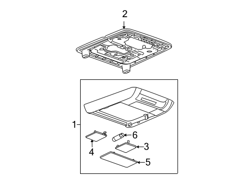 2008 GMC Acadia Overhead Console Diagram 4 - Thumbnail