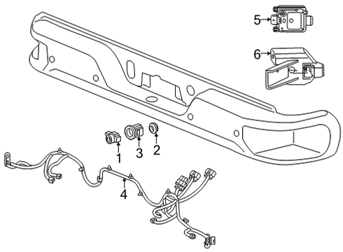2020 GMC Sierra 3500 HD Harness, Rear Diagram for 85002945
