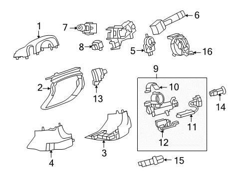 2012 Cadillac CTS Ignition Lock Diagram 3 - Thumbnail
