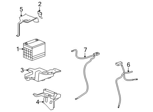 2007 Saturn Vue Negative Cable Diagram for 25787939