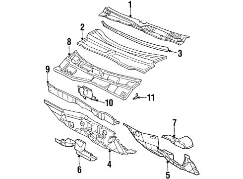 1997 Oldsmobile Cutlass Suspension Support, Front Center Diagram for 22600840