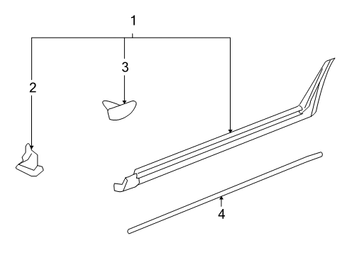 2013 Chevy Impala Exterior Trim - Pillars Diagram