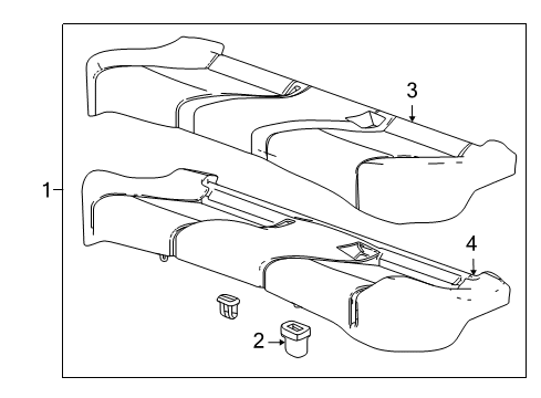 2016 Chevy Cruze Limited Cushion Cover Diagram for 95028497