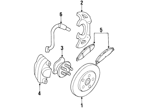 1998 Oldsmobile Cutlass Front Brakes Diagram
