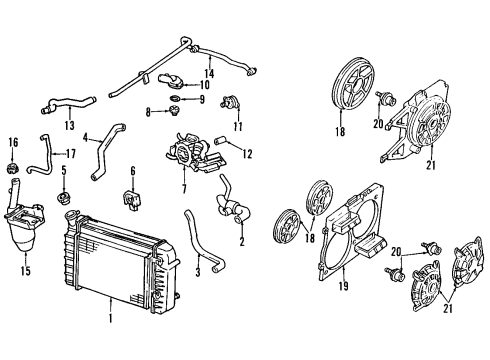 1993 Chevy Camaro Fan Blade Diagram for 22098793