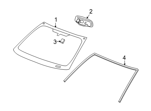 2006 Chevy Malibu Glass - Windshield Diagram