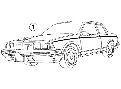 1987 Buick Century Stripe Tape Diagram 4 - Thumbnail