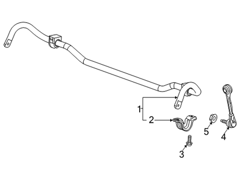 2021 Chevy Corvette Stabilizer Bar & Components Diagram