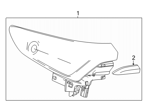 2025 Buick Enclave Cover-Rear Body Structure Stop Lamp *Black Diagram for 85123046