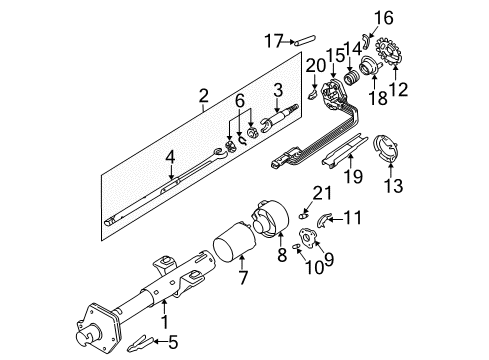 1989 Chevy Astro Steering Column Assembly Diagram
