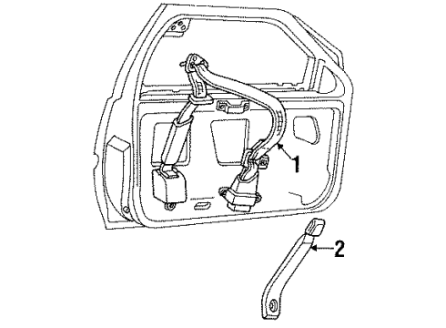 1992 Chevy Beretta Front Seat Belts Diagram