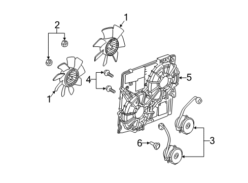 2011 Cadillac CTS Cooling Fan Diagram 5 - Thumbnail