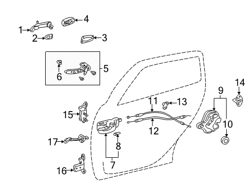 2007 Pontiac Vibe Door Check Diagram for 88972772
