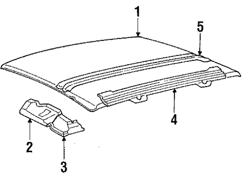1985 Oldsmobile Delta 88 Roof & Components Diagram