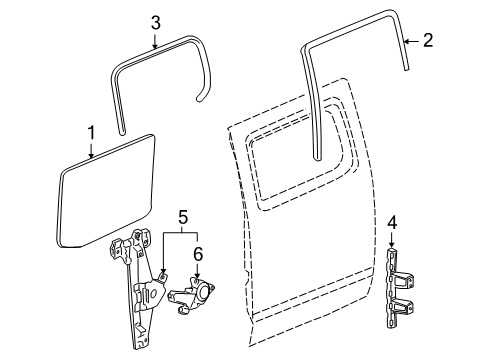 2010 Hummer H3T Rear Door Diagram