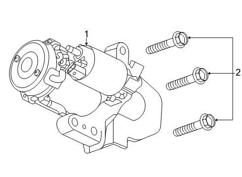 2020 Cadillac CT6 Starter Bolt Diagram for 11547697