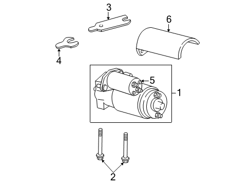 1996 Chevy C1500 Starter Diagram for 10465389