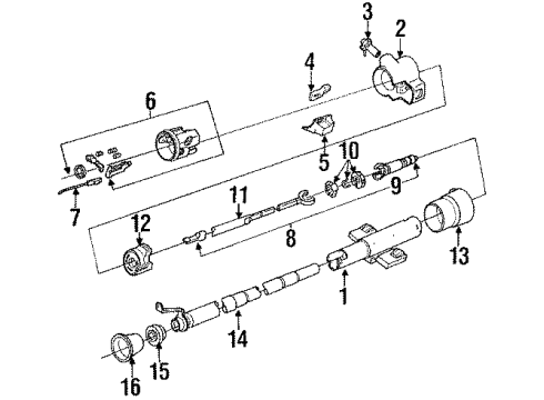 1995 Pontiac Trans Sport Lock Housing Cover Diagram for 26038057
