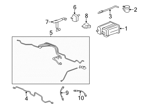 2012 Buick Enclave Vent Valve Diagram for 23287620