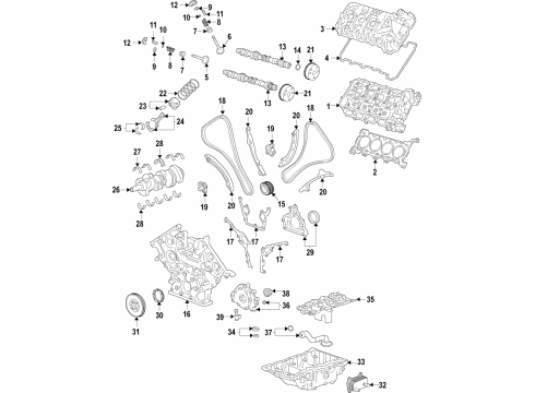 2019 Cadillac CT6 Front Cover Diagram for 12698470