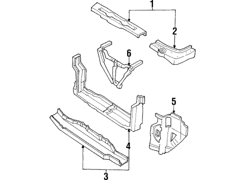 1992 Oldsmobile Achieva Radiator Support Diagram