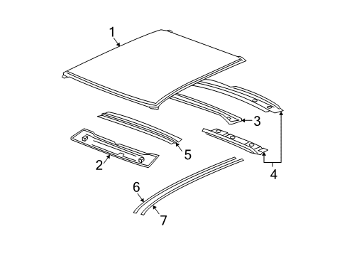 2007 Chevy Malibu Roof & Components Diagram 2 - Thumbnail