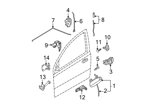 2007 Chevy Aveo5 Front Door Diagram