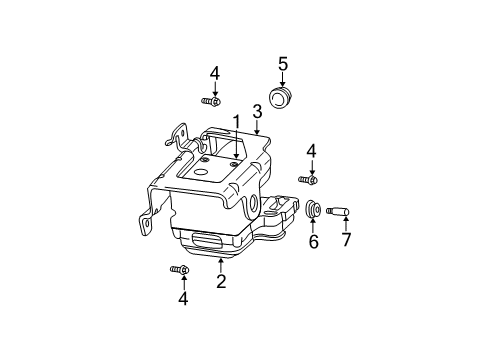 2004 Chevy Trailblazer ABS Components Diagram