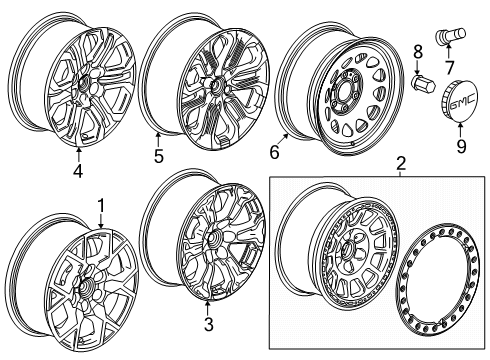 2024 GMC Canyon Wheels Diagram
