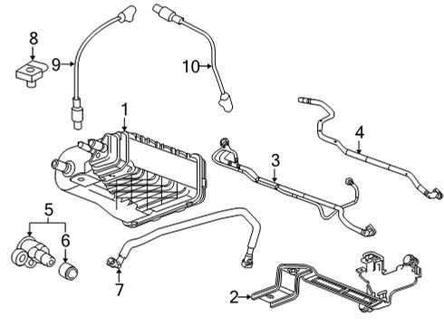 2022 Cadillac Escalade Oxygen Sensor, Passenger Side Diagram for 12687606