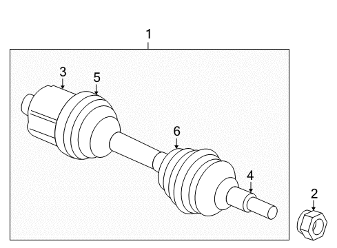 2011 GMC Terrain Boot Kit, Front Diagram for 10360041