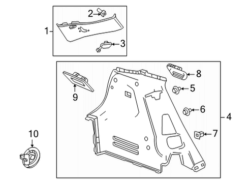 2022 Chevy Bolt EUV Tie Down Diagram for 42400870