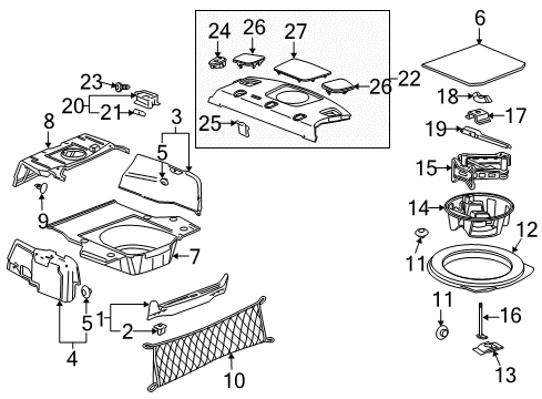 2010 Cadillac STS Wrench Diagram for 25892315