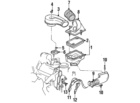 1994 Cadillac DeVille Inlet Hose Diagram for 25098529