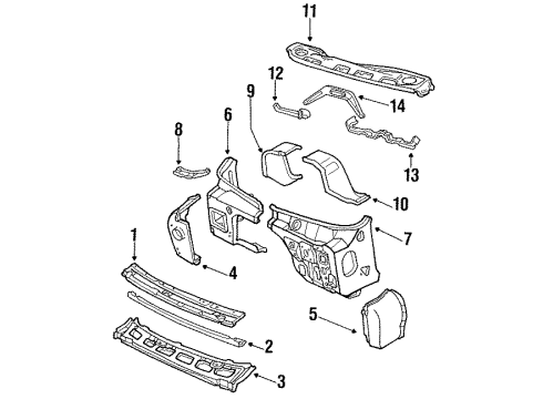 1993 Chevy G10 Cowl Diagram