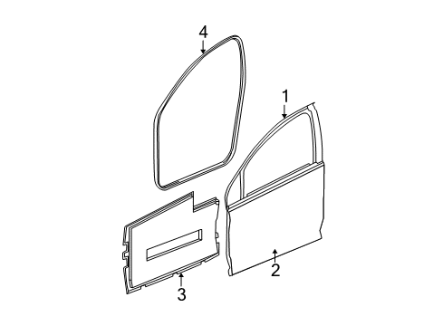 2003 Saturn Ion Door & Components Diagram 2 - Thumbnail