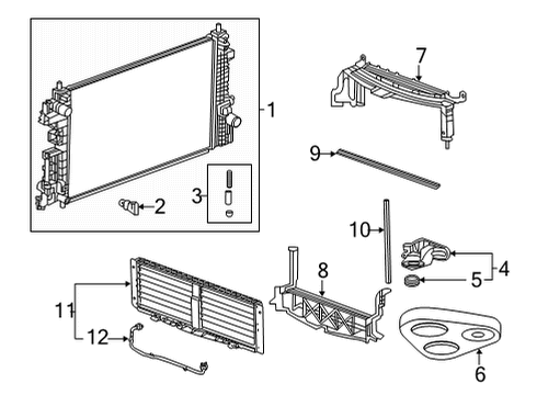 2023 Chevy Trailblazer Radiator & Components Diagram 2 - Thumbnail