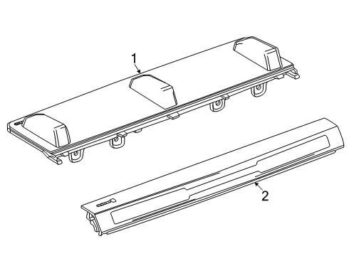 2024 GMC Hummer EV SUV High Mount Lamps Diagram